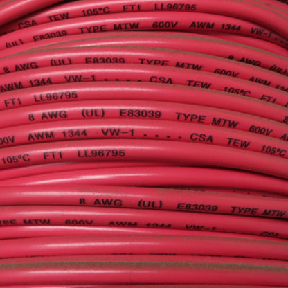 8 AWG Wire Red MTW Stranded Power Cable 400'