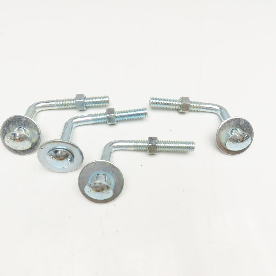 1/2"-13 x 4" Bent Anchor Carriage Bolt 2-1/2" Thread Length Lot Of 4
