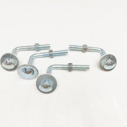 1/2"-13 x 4" Bent Anchor Carriage Bolt 2-1/2" Thread Length Lot Of 4