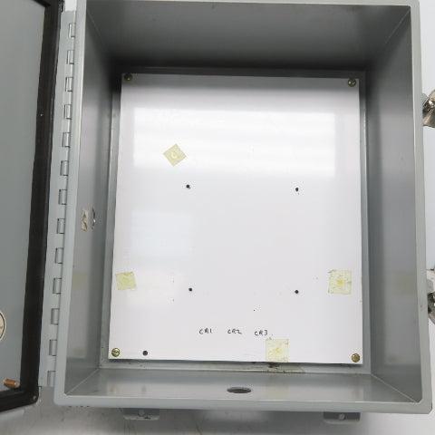 Hoffman A-1412CHNF 14x12x6 Hinged Door Electrical Enclosure Cabinet W/Backplate