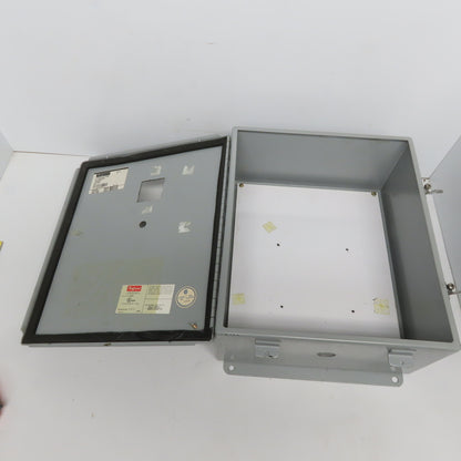 Hoffman A-1412CHNF 14x12x6 Hinged Door Electrical Enclosure Cabinet W/Backplate