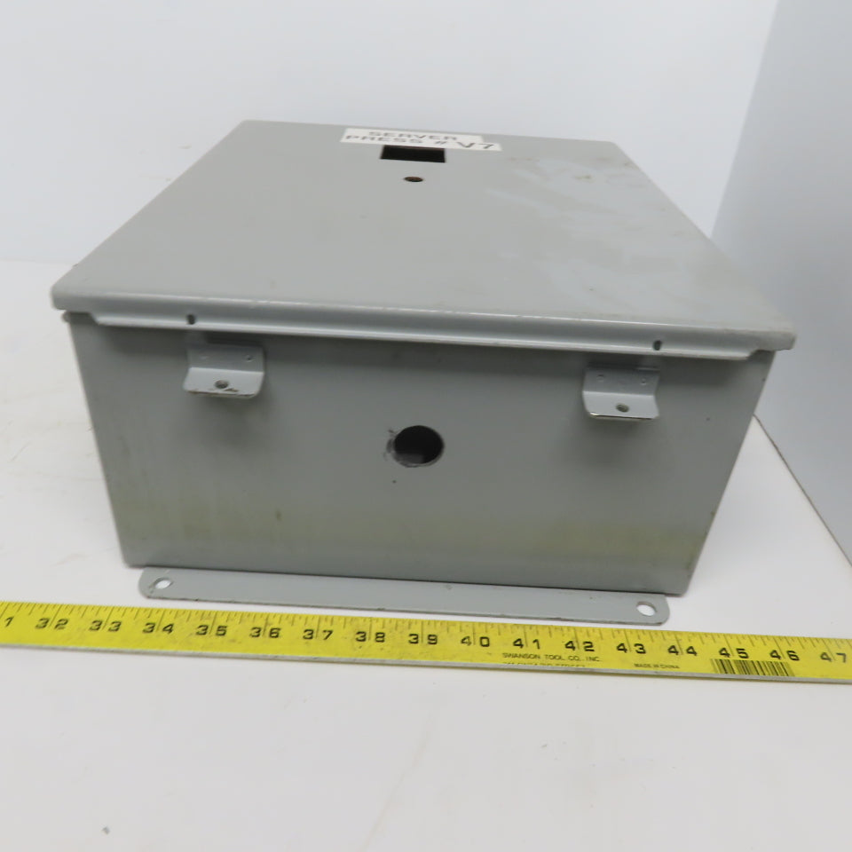 Hoffman A-1412CHNF 14x12x6 Hinged Door Electrical Enclosure Cabinet W/Backplate