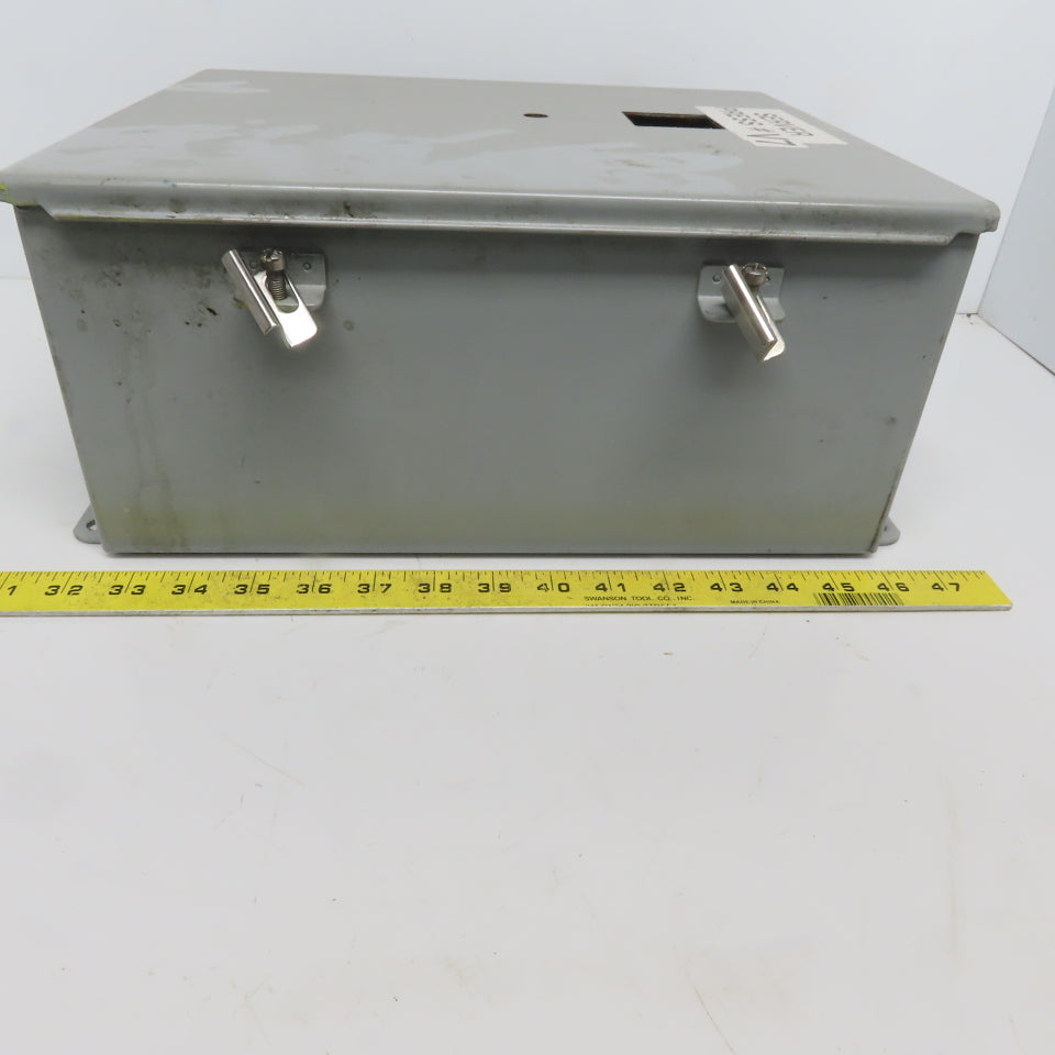 Hoffman A-1412CHNF 14x12x6 Hinged Door Electrical Enclosure Cabinet W/Backplate