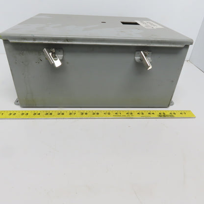 Hoffman A-1412CHNF 14x12x6 Hinged Door Electrical Enclosure Cabinet W/Backplate