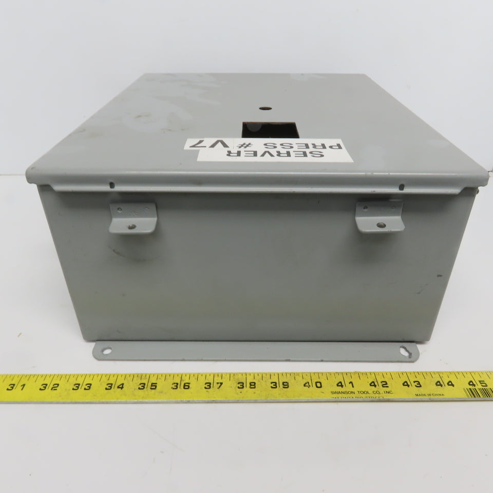 Hoffman A-1412CHNF 14x12x6 Hinged Door Electrical Enclosure Cabinet W/Backplate