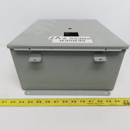 Hoffman A-1412CHNF 14x12x6 Hinged Door Electrical Enclosure Cabinet W/Backplate