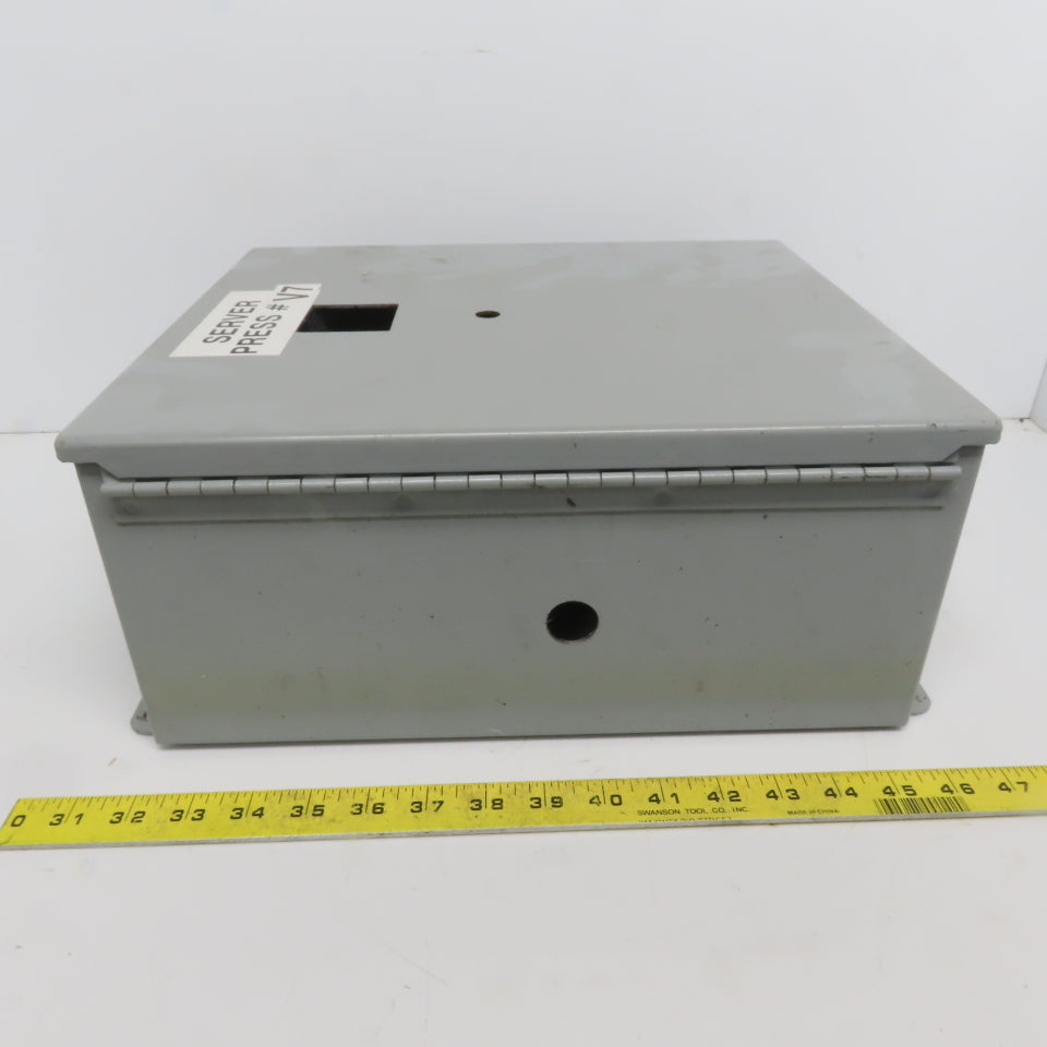 Hoffman A-1412CHNF 14x12x6 Hinged Door Electrical Enclosure Cabinet W/Backplate