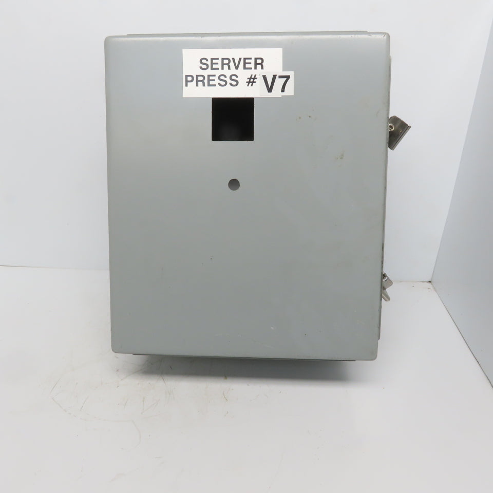 Hoffman A-1412CHNF 14x12x6 Hinged Door Electrical Enclosure Cabinet W/Backplate