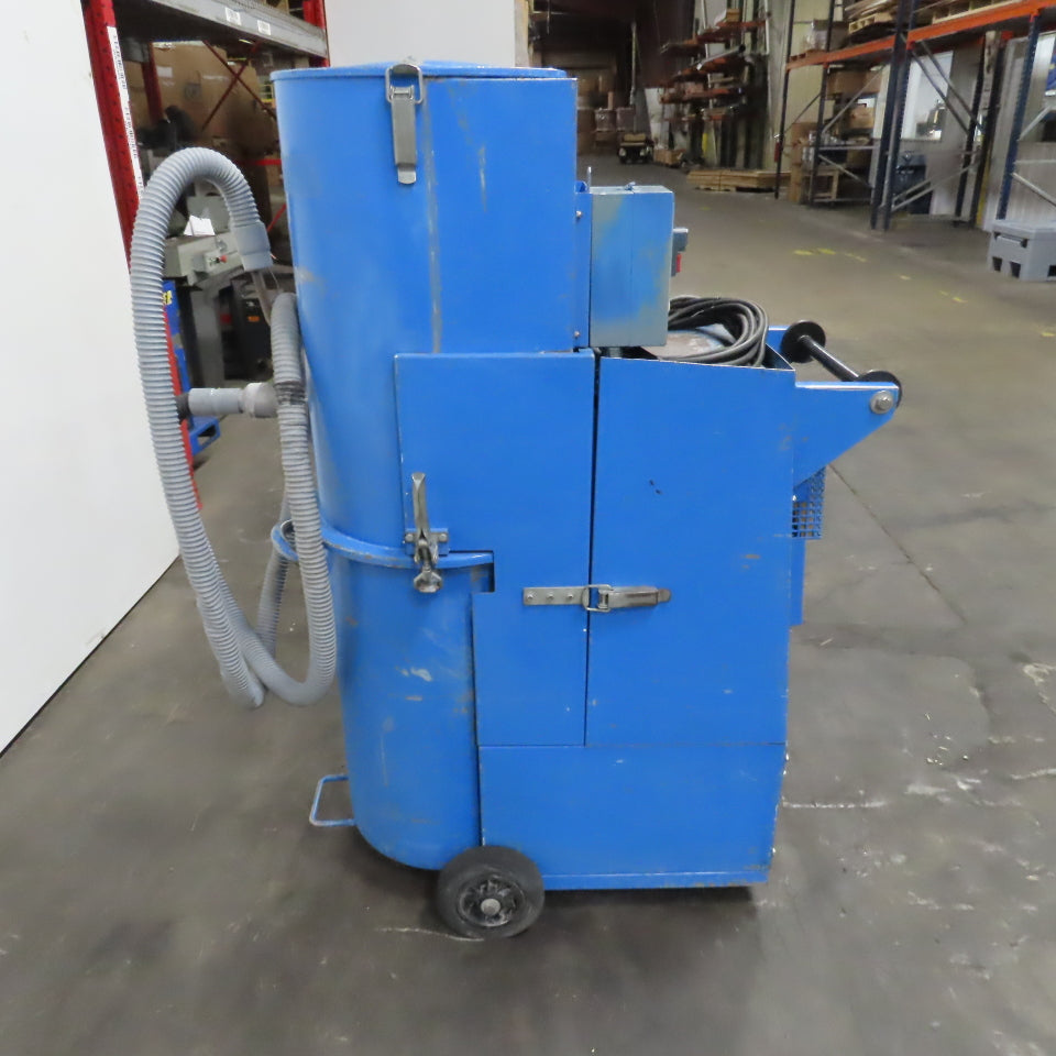 Vac-U-Max 300 3HP Industrial Portable Vacuum Cleaner 230V 3PH 13' Hose 33' Cord
