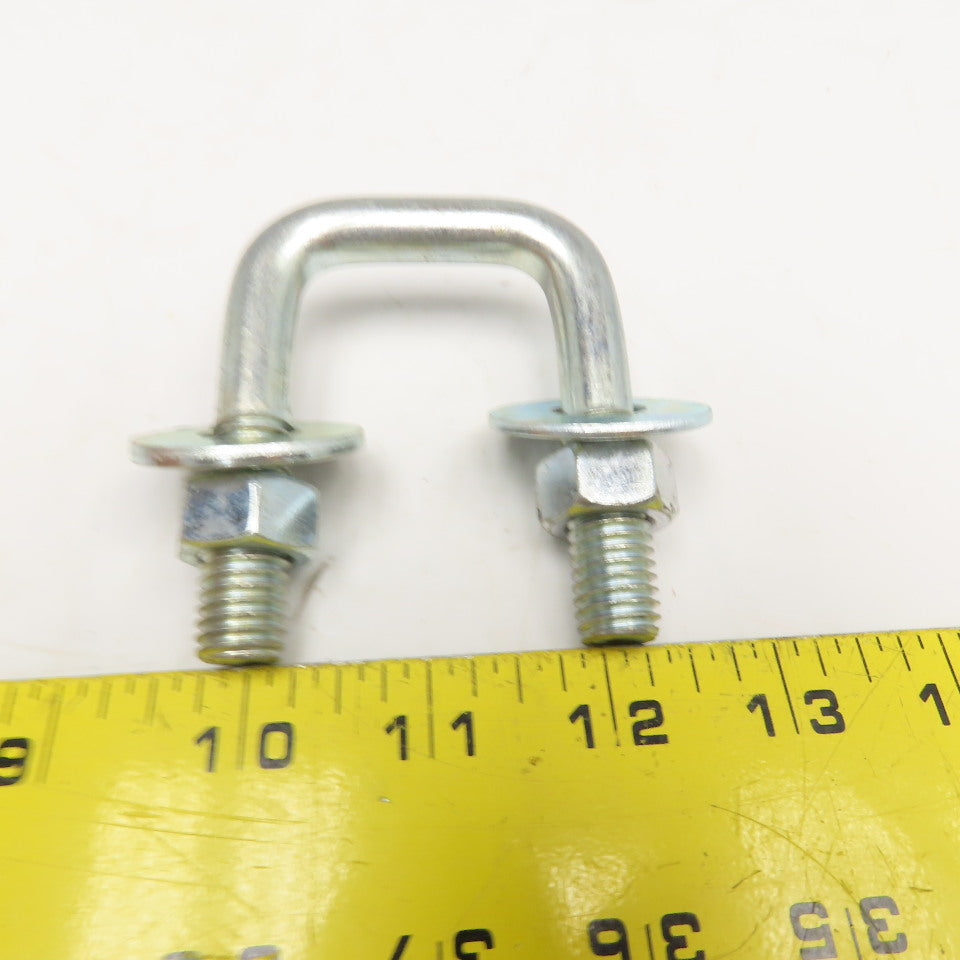1/2"-13 Square U-Bolt 1-3/8" Thread Length 2-1/2" x 3" OAL Lot Of 4
