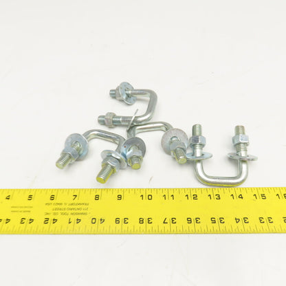 1/2"-13 Square U-Bolt 1-3/8" Thread Length 2-1/2" x 3" OAL Lot Of 4