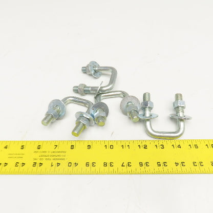 1/2"-13 Square U-Bolt 1-3/8" Thread Length 2-1/2" x 3" OAL Lot Of 4