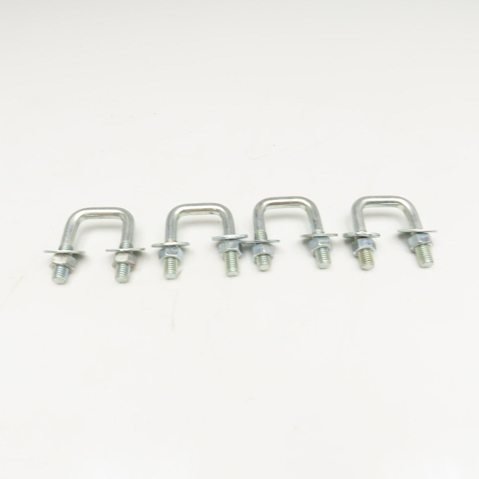 1/2"-13 Square U-Bolt 1-3/8" Thread Length 2-1/2" x 3" OAL Lot Of 4