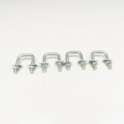 1/2"-13 Square U-Bolt 1-3/8" Thread Length 2-1/2" x 3" OAL Lot Of 4