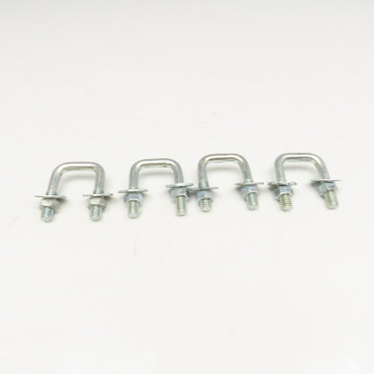 1/2"-13 Square U-Bolt 1-3/8" Thread Length 2-1/2" x 3" OAL Lot Of 4