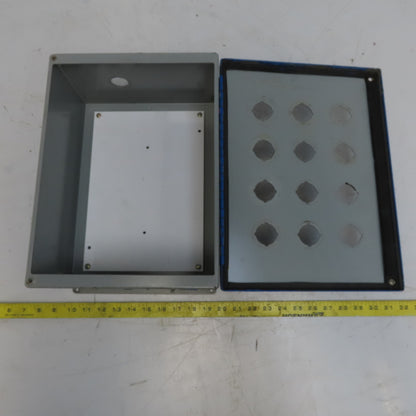 Hoffman E-12PBY25 13.5x10x6 Hinged Door Electrical Enclosure Cabinet W/Backplate