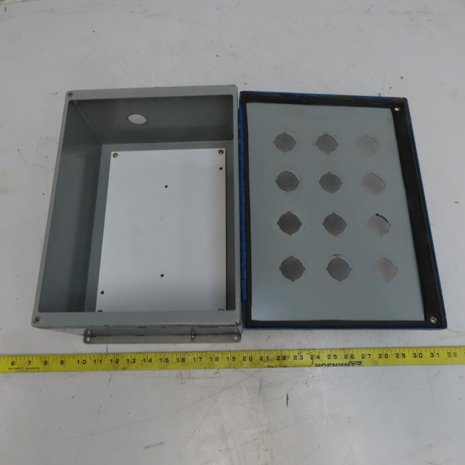 Hoffman E-12PBY25 13.5x10x6 Hinged Door Electrical Enclosure Cabinet W/Backplate