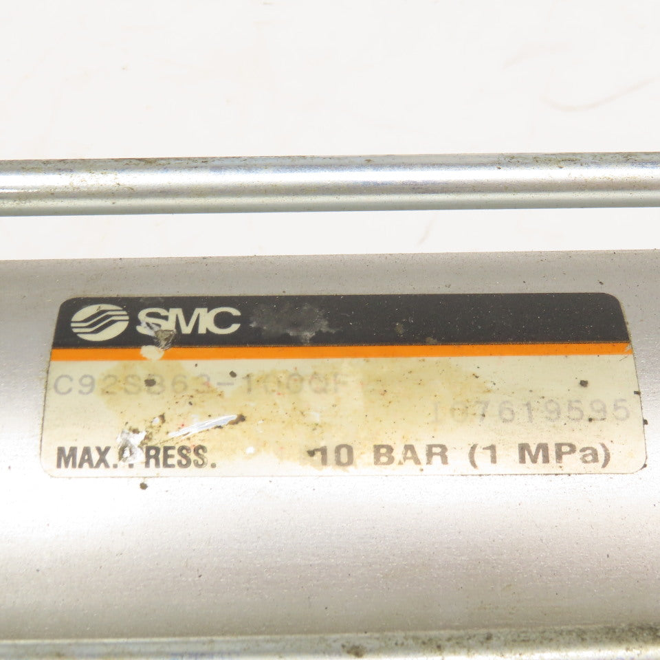 SMC C92SB63-100QF 63mm Bore x 100mm Stroke Double Acting Air Cylinder
