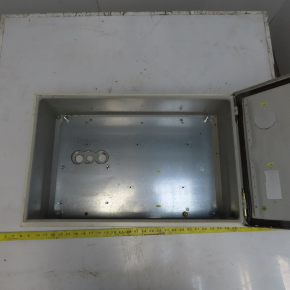 Rittal AE 1039 15x23.5x7.5 Hinged Door Electrical Enclosure Cabinet W/Backplate