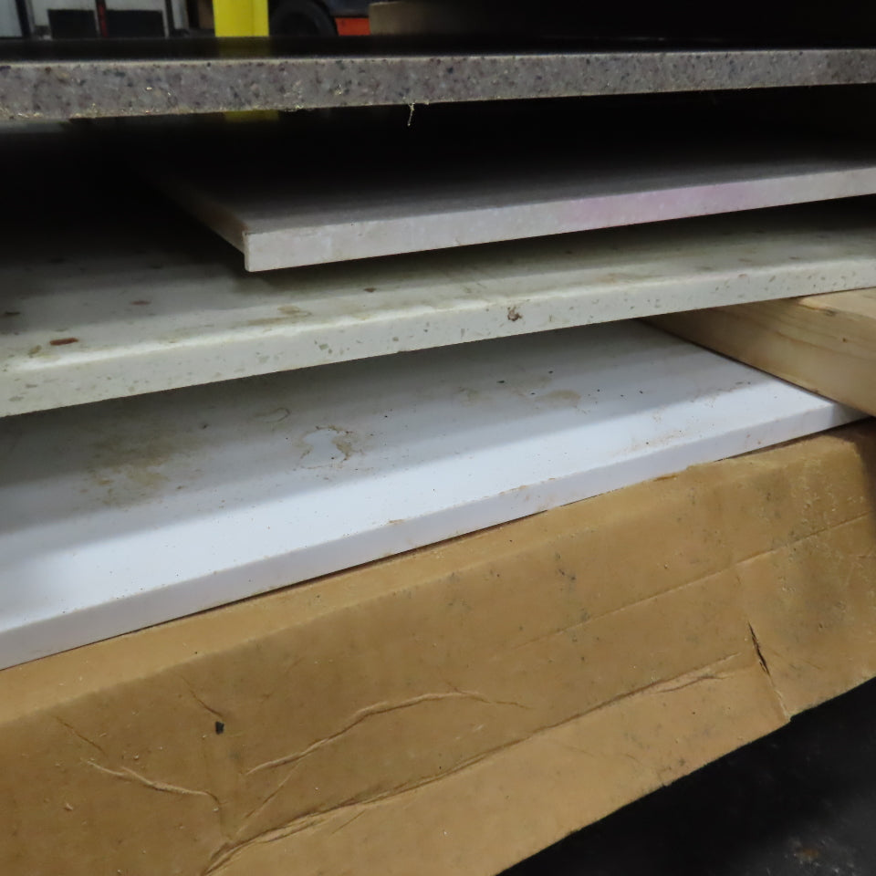 Skid  Misc. Sizes HDPE Poly Countertop Table Sheets 12' L x 30" W Lot /6