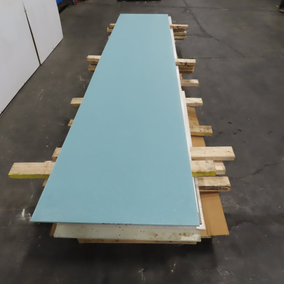 Skid  Misc. Sizes HDPE Poly Countertop Table Sheets 12' L x 30" W Lot /6