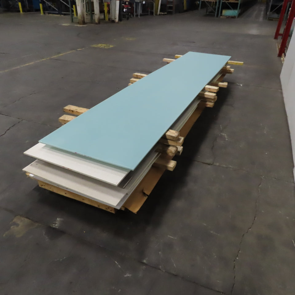 Skid  Misc. Sizes HDPE Poly Countertop Table Sheets 12' L x 30" W Lot /6