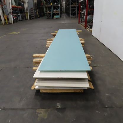 Skid  Misc. Sizes HDPE Poly Countertop Table Sheets 12' L x 30" W Lot /6