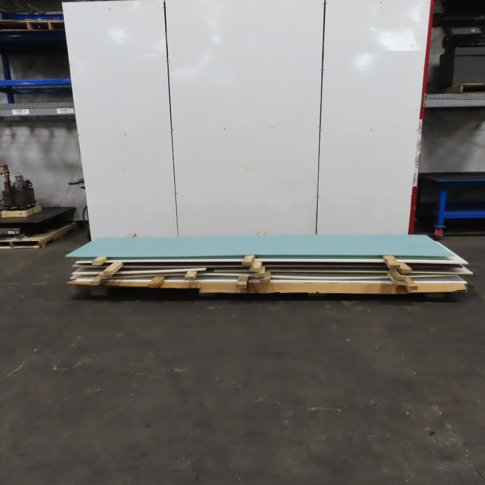 Skid  Misc. Sizes HDPE Poly Countertop Table Sheets 12' L x 30" W Lot /6