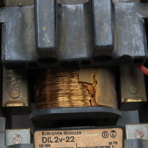 Klockner Moeller DIL2v-22 600V 3Hp Contactor 120V Coil Parts/Repair