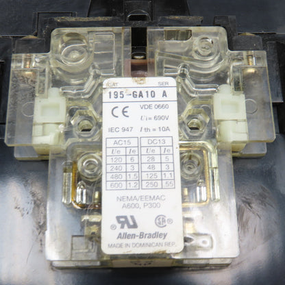 Allen Bradley 100-A75*N3 600V 75A 60Hp MAX Contactor 110/120V Coil