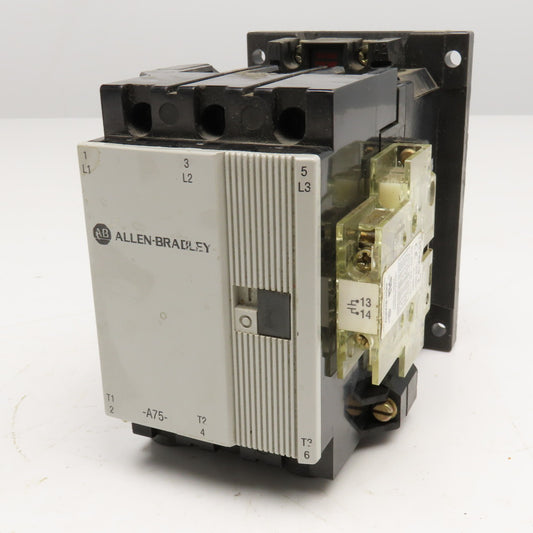 Allen Bradley 100-A75*N3 600V 75A 60Hp MAX Contactor 110/120V Coil