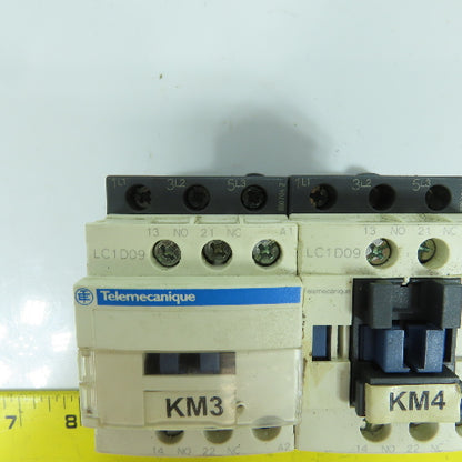 Telemecanique LC1 D09 600V Reversing Motor Starter Contactor 2-7.5HP 24V Coil