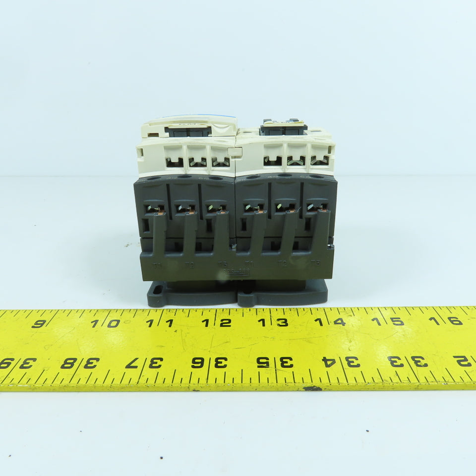 Telemecanique LC1 D09 600V Reversing Motor Starter Contactor 2-7.5HP 24V Coil