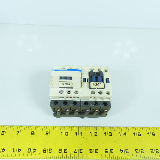 Telemecanique LC1 D09 600V Reversing Motor Starter Contactor 2-7.5HP 24V Coil