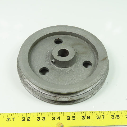 Cast Iron Double Sheave Pulley 5V 38Degree 7"&7-1/2" OD 7/8" Bore