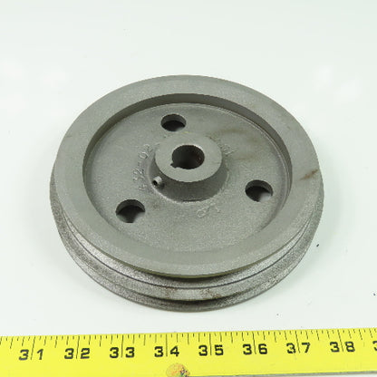 Cast Iron Double Sheave Pulley 5V 38Degree 7"&7-1/2" OD 7/8" Bore