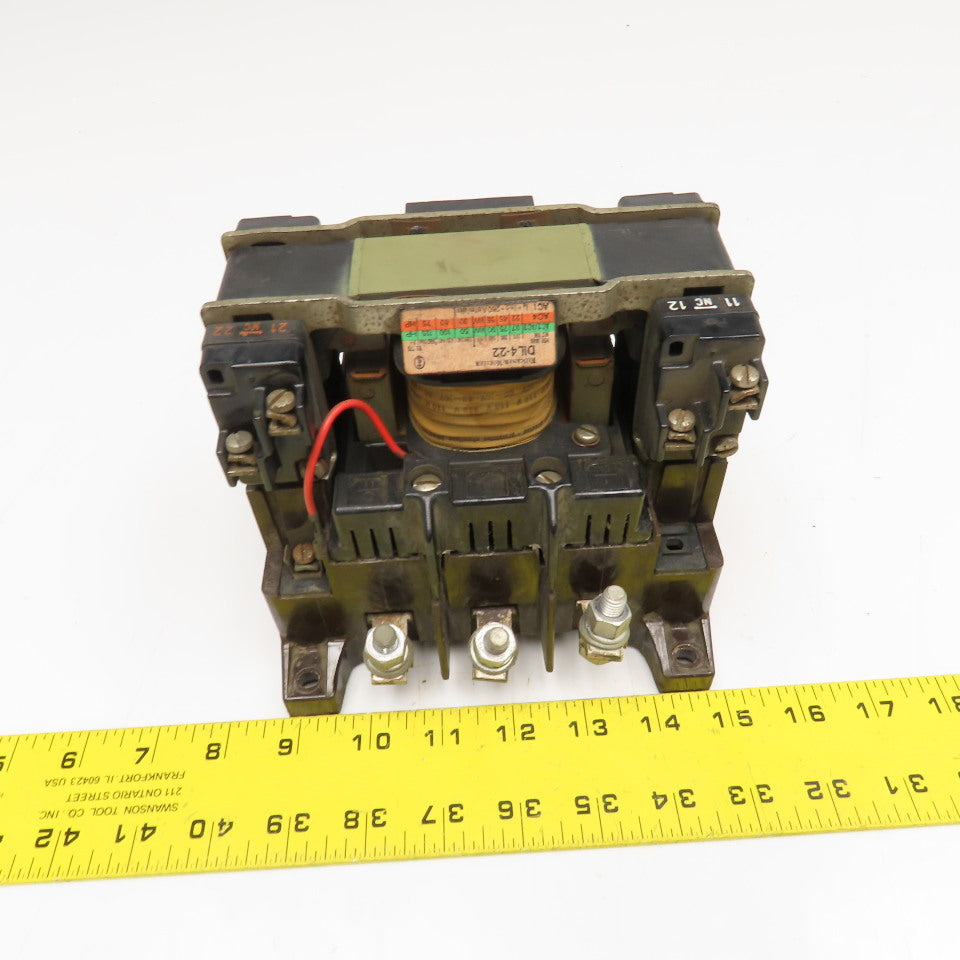 Klockner Moeller DIL 4-22 600V 125Hp MAX Contactor 110V 60Hz Coil