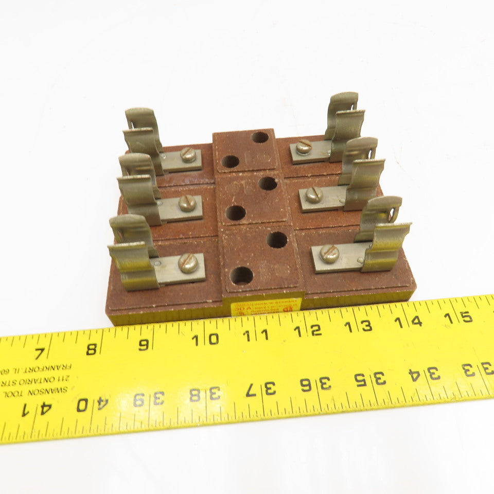 Siba 6100301 30A Fuse Holder 600V Class RK1 Ferrule Style Lot Of 3