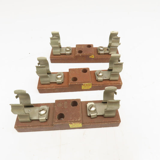 Siba 6100400 60A Fuse Holder 600V Class RK5 Ferrule Style Lot Of 3