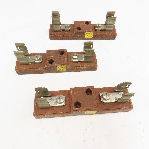 Siba 6100301 30A Fuse Holder 600V Class RK1 Ferrule Style Lot Of 3