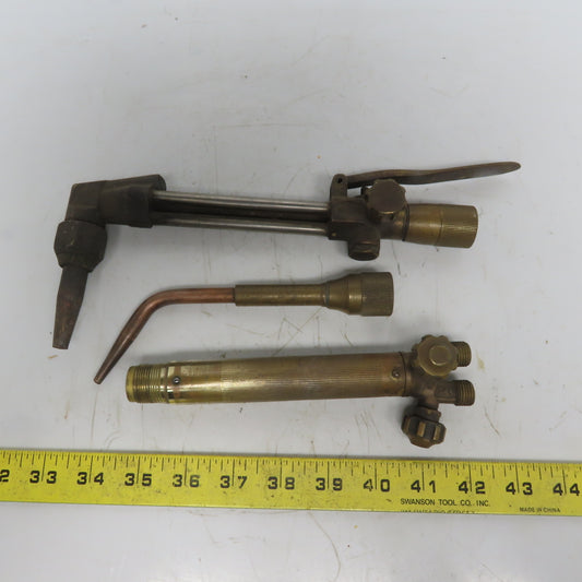 Vickers Model 85 Cutting Welding Brazing Torch Body W/Cutting Head & D-85 3pc