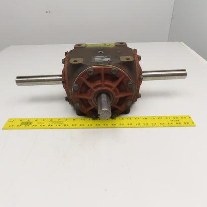 Curtis No. 515 911701-2 1:1 Ratio Dual Output Type D Right Angle Gear Box 1 and 1/4 " shaft