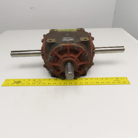 Curtis No. 515 911701-2 1:1 Ratio Dual Output Type D Right Angle Gear Box 1 and 1/4 " shaft