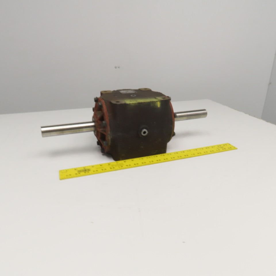 Curtis No. 515 911701-2 1:1 Ratio Dual Output Type D Right Angle Gear Box 1 and 1/4 " shaft