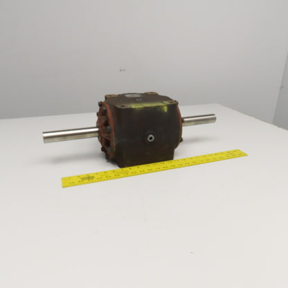 Curtis No. 515 911701-2 1:1 Ratio Dual Output Type D Right Angle Gear Box 1 and 1/4 " shaft