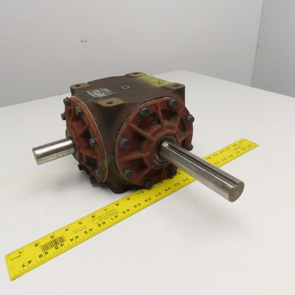 Curtis No. 515 911701-2 1:1 Ratio Dual Output Type D Right Angle Gear Box 1 and 1/4 " shaft