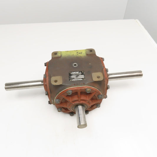 Curtis No. 515 911701-2 1:1 Ratio Dual Output Type D Right Angle Gear Box 1 and 1/4 " shaft