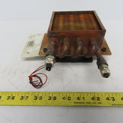 Walter Roller Trumpf 4"x 4" Mini Copper Radiator Fluid Cooler W/Fan