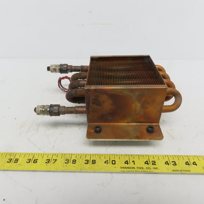 Walter Roller Trumpf 4"x 4" Mini Copper Radiator Fluid Cooler W/Fan