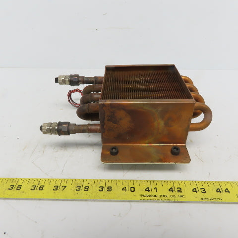 Walter Roller Trumpf 4"x 4" Mini Copper Radiator Fluid Cooler W/Fan